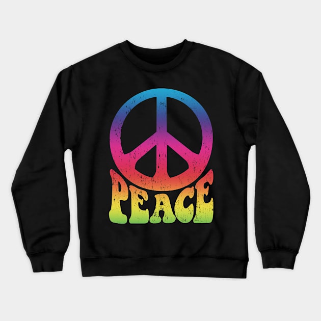 PEACE - Rainbow Crewneck Sweatshirt by mcillustrator